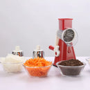Ralador de Legumes Multifuncional Manual 3 em 1 com Manivela e Ventosa