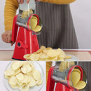 Ralador de Legumes Multifuncional Manual 3 em 1 com Manivela e Ventosa