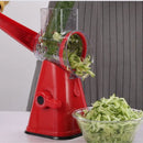 Ralador de Legumes Multifuncional Manual 3 em 1 com Manivela e Ventosa