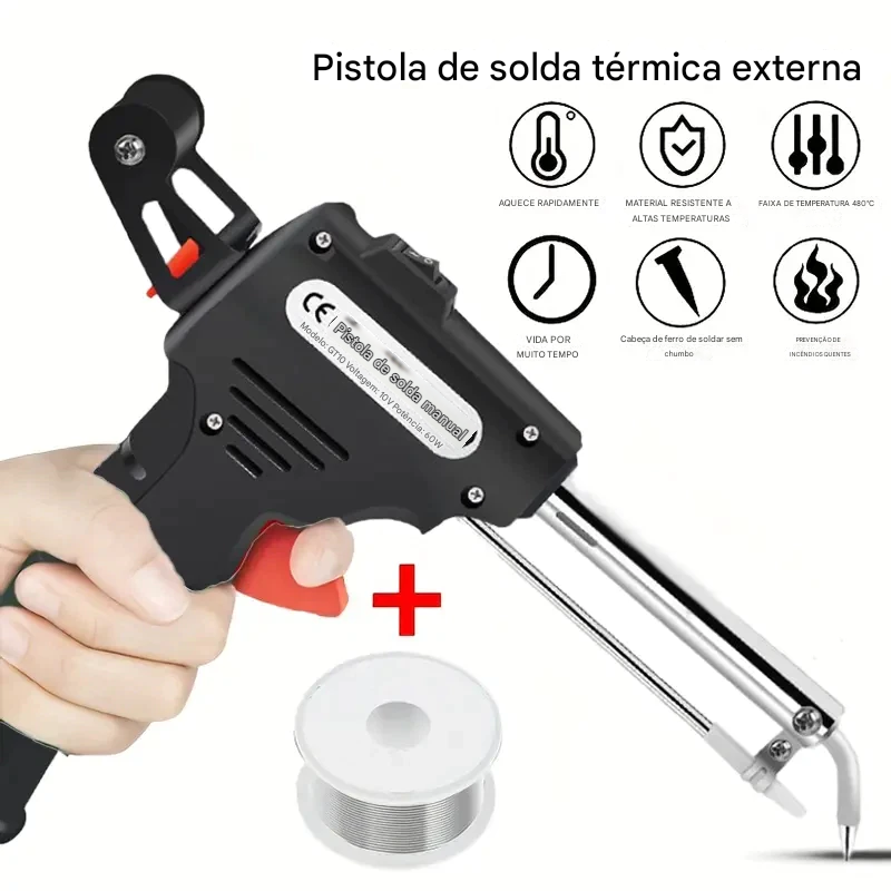 Ferro de Solda 80W – Soldagem Rápida e Precisa para Profissionais