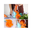 Ralador de Legumes Multifuncional Manual em Aço Inox – 4 Faces, Cenoura, Batata e Queijo