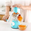 Ralador de Legumes Multifuncional Manual 3 em 1 com Manivela e Ventosa