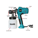 Pistola de Pintura Elétrica com Compressor e Reservatório