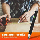Caneta Multifuncional 9 em 1 para Construção Civil – Nível, Régua, Prumo e Chave de Fenda