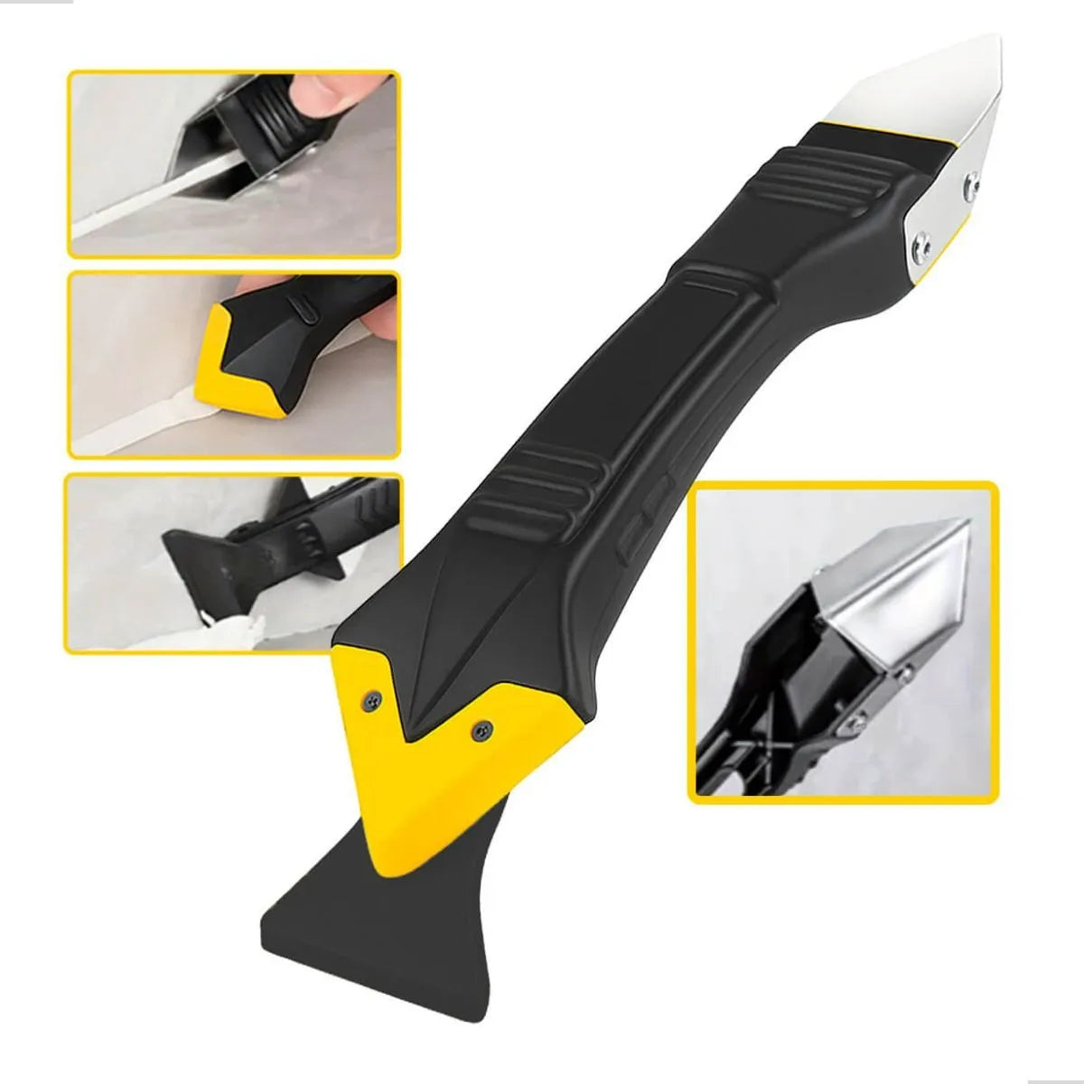 Espátula Para Remoção de Rejunte e Silicone 7 em 1 – Ferramenta de Limpeza, Corte e Acabamento