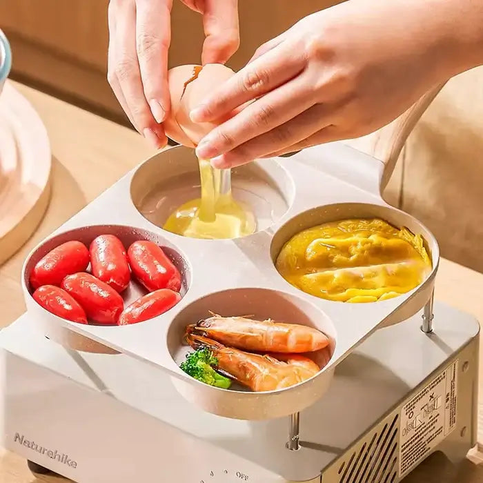 Frigideira Antiaderente 4 em 1 Frigideira de Ovo