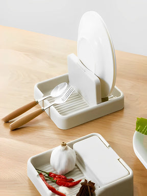 Descanso de Panela e Suporte Multiuso para Tampas, Talheres e Acessórios – Organizador de Cozinha