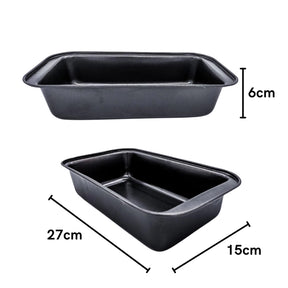 Kit 2 Formas de Pão Antiaderentes em Aço Carbono – Para Pães, Bolos e Tortas