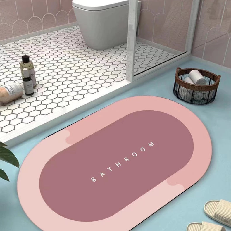 Kit 2 Tapetes de Secagem Rápida em Microfibra Antiderrapante – Banheiro / Porta de Entrada