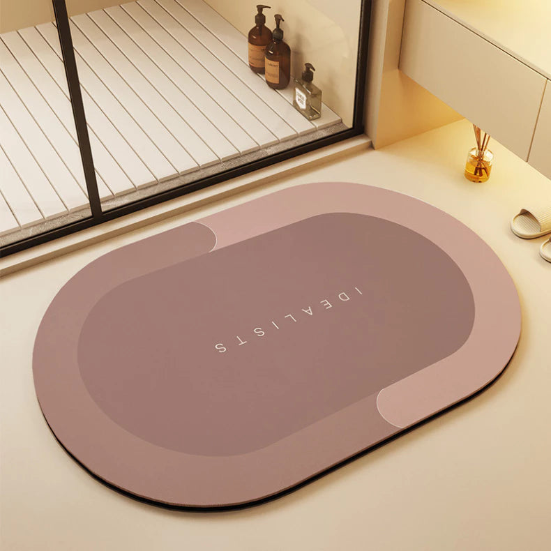 Kit 2 Tapetes de Secagem Rápida em Microfibra Antiderrapante – Banheiro / Porta de Entrada