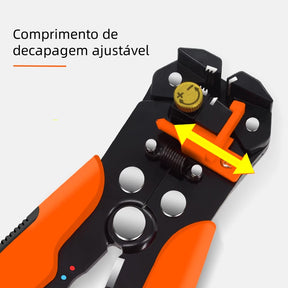 Alicate 5 em 1 Profissional: Crimpador + Decapador Automático de Fios
