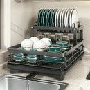 Escorredor de Louças Moderno Premium em Metal Durável com Drenagem Eficiente - Alumee