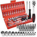 Kit Ferramentas Completo de 46 Peças de Aço com Maleta