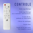 Lâmpada Ventilador de Teto com Controle | Instalação Rápida E27