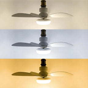 Lâmpada Ventilador de Teto com Controle | Instalação Rápida E27