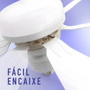 Lâmpada Ventilador de Teto com Controle | Instalação Rápida E27