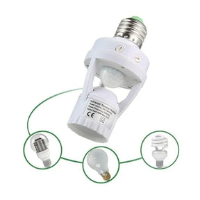 Kit 02 Sensores De Presença Com Fotocélula Para Lâmpada Soquete