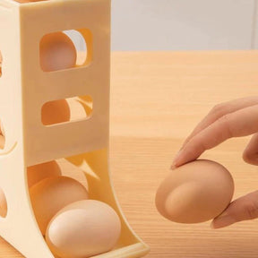 Porta Ovos Deslizante Organizador Para Geladeira De 4 Camadas Automática Rolantes - Alumee