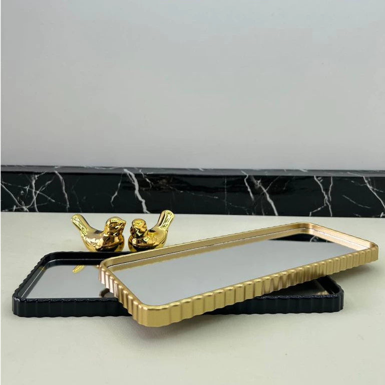 Bandeja Espelhada Banheiro Lavabo Decorativa Multiuso