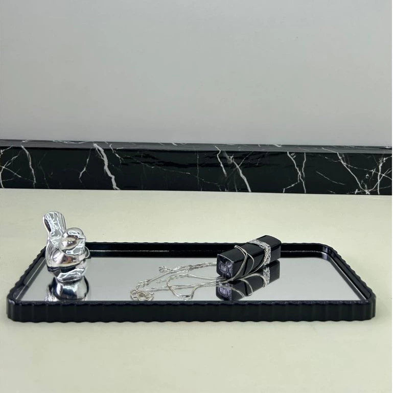 Bandeja Espelhada Banheiro Lavabo Decorativa Multiuso