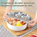🍲🔥 Tampa Térmica para Alimentos ✨ – Protetor de Alimentos em Alumínio para Manter as Refeições Quentes e Frescas